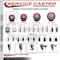 Service Caster 3'' Red Poly Swivel 1-3/8'' Expanding Stem Caster Set with Brake, 4PK SCC-EX20S314-PPUB-RED-TLB-138-4 - alternate 4